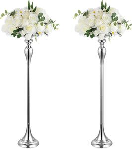 Estante de flores para bodas, candelabros, candelabros, juego de soporte, centros de mesa de Metal, candelabros de Pilar - Product Image 4