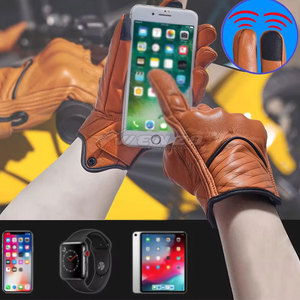 ถุงมือมอเตอร์ไซค์หนังคุณภาพสูง ทนความร้อน ดีไซน์ใหม่ ออกแบบเองได้ ทนทาน ระบายอากาศดี ไม่มีซิลิโคน ระดับมืออาชีพ - Product Image 4