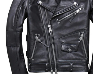 Hot Sale Men's New Design <b>Genuine</b> <b>Leather</b> <b>Jacket</b> for Men <b>Leather</b> Material Full Sleeves Street Wear Professional <b>Leather</b> <b>Jacket</b> - Product Image 6