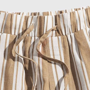 Shorts décontractés pour hommes en coton respirant, fabriqués au Pakistan, style urbain, motif uni, taille élastique, coupe mi-haute – Meilleur prix - Product Image 4