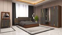 Juego de Muebles de Dormitorio Modernos de Aglomerado con Almacenamiento, Cubierta Extraíble y Opciones Personalizables - Multiusos para Apartamento