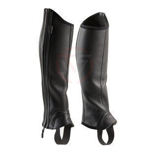 2026 New Arrival Leather Equestrian <b>Chaps</b> <b>Half</b> <b>Chaps</b> Horse Riding Equipment Wholesale Price OEM Service By Toffy Sports - Product Image 3