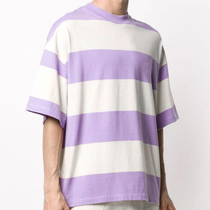 Camiseta de Manga Corta para Hombre, Más Vendida en 2025, a Rayas, 100% Algodón, Cuello Redondo, Talla Grande, Transpirable y Ecológica - Product Image 5