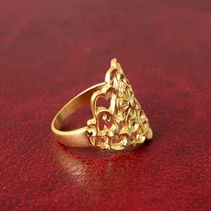 Anillos de Latón con Diseño Floral, Anillo Boho de Latón con Filigrana, Anillo de Mujer Chapado en Oro de 18k, Patrón de Flor Vintage, Venta al por Mayor/OEM/ODM - Product Image 2