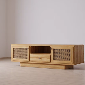 Meuble TV de haute qualité 100% en bois massif au design moderne pour salon ou appartement mobilier d'intérieur - Product Image 1