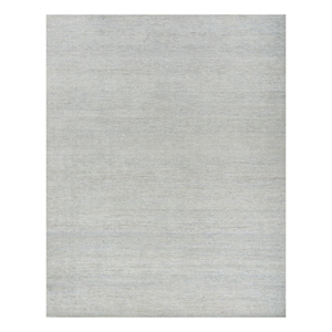 พรมถักมือสีน้ำเงินล้วน ทำจากขนแกะอัฟกันและปอกระเจา รุ่น AKWJ-1001 สำหรับใช้ในบ้าน - Product Image 1