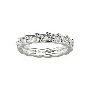 Bague de mariage Jeulia en zircon plaqué rhodium avec ailes d'ange pour femme - Product Image 3