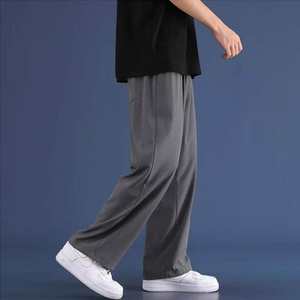 Pantalones Casuales de Moda Otoñal para Hombre, 100% Algodón, Sarga Ligera, Anti-Pilling, Corte Recto Medio, Ajuste Holgado, Servicio OEM - Product Image 6