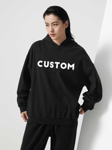 เสื้อฮู้ดดี้ผ้าฟลีซคอตตอน 280 กรัม สไตล์สตรีทแวร์ฤดูหนาว ปี 2026 แบบไม่มีเชือกผูก ไหล่ตก ทรงยูนิเซ็กซ์ สกรีนลายดิจิตอลตามสั่ง - Product Image 5