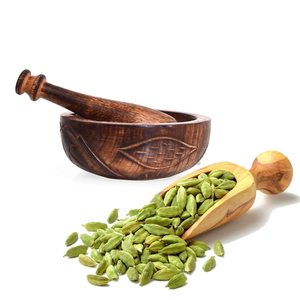 Mortero y pilón redondos de bambú hechos a mano, herramienta de cocina de calidad premium, acabado natural, duradero, triturador de especias y hierbas. - Product Image 3