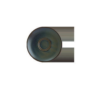 Juego de Taza y Plato de Café de Porcelana Premium Gloire Gourmet de 16 cm, Plato de Servir Elegante con Textura Antracita Moderna para Servir Té - Product Image 1