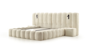 Juego de Cama Ajustable Resistente Rihanna Soft Bed con Cabecera Iluminada y Almacenamiento, Tamaño Individual, Incluye Mesita de Noche, Diseño Moderno - Product Image 2