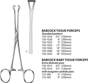 Pinzas Quirúrgicas Babcock Premium de Acero Inoxidable, Instrumentos Reutilizables para Agarrar Órganos Intestinales de Forma Atraumática - Product Image 6
