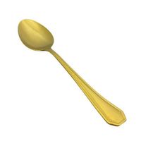 Cuillère à thé en acier inoxydable avec logo personnalisé, manche long, capacité de 10 ml, plaquée or, compatible lave-vaisselle et écologique