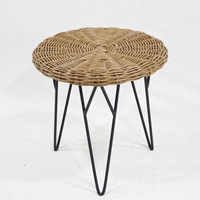 Table basse de salon en bois massif Comehome, table d'appoint de canapé, meuble rond moderne pour la maison
