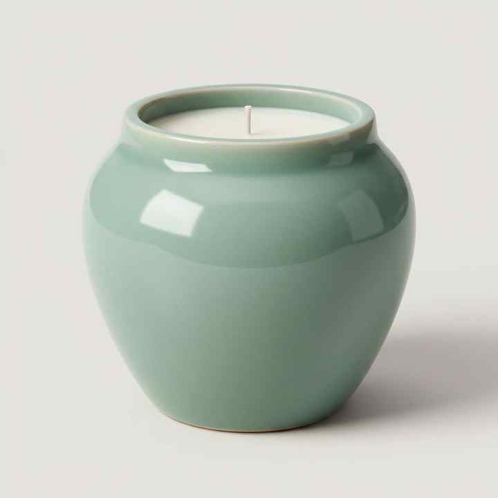 New Design Home Decorative Ceramic Pottery Asian style Scented Candles Soy Wax