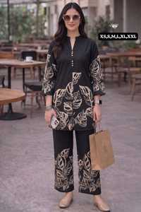 Designer Beautiful Classy Look Printed Rayon Top Paired With Pant Co-Ord Set - Product Image 5