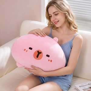 Oso de Peluche Rosa Aika Kawaii, Súper Suave, Relleno de Algodón PP, Cojín <span class=keywords><strong>Mochi</strong></span> para Aliviar el Estrés, Almohada Suave para Abrazar, Decoración de Dormitorio - Product Image 1