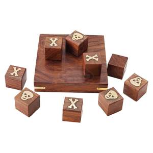 Jeu de Tic Tac Toe Classique en Bois Fait Main Rétro Jeu de Table Amusant pour la Famille Défi Mental Jeu Interactif - Product Image 3
