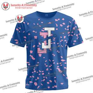 เสื้อยืดคอตตอนสีชมพู แจ็คแอนด์จิล โซโรริตี้ สำหรับนักศึกษา  ชุดลำลองสวมใส่สบาย ผลิตภัณฑ์จาก Greek Life Apparel สำหรับสมาชิกชมรมนักเรียนหญิง - Product Image 2