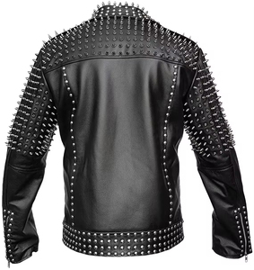 Chaqueta de Motociclista de Cuero Genuino de Alta Calidad al por Mayor, Chaqueta de Motociclista de Cuero para Hombre, Ropa de Calle Moderna, Fabricación de Chaquetas Vintage - Product Image 2