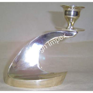 Nickel Plated <b>Candle</b> Stand Cast Aluminium Single Piece Elegant <b>Candle</b> Holder in Competitive <b>Cheap</b> Prices - Product Image 1