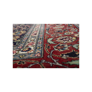 Alfombra de Lana Azul Aalam Anudada a Mano con Patrón Floral y Abstracto para Entrada del Hogar, Rectangular de 9x12 para Adolescentes - Paem-1292 - Product Image 3