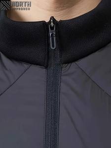 Haute qualité unisexe Slim Fit matelassé doudoune imperméable Nylon enduit coton toile décontracté hiver Style fermeture éclair hommes veste - Product Image 5