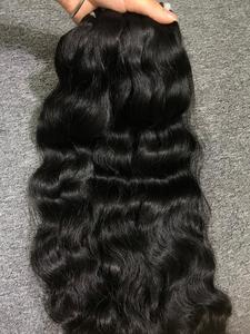 เครื่องผมผ้ามนุษย์ดิบคุณภาพสูงดึงคู่ผมหยักธรรมชาติเวียดนามบริสุทธิ์ที่ยังไม่ได้มีการแปรรูป - Product Image 3