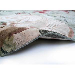 Alfombra de Lana y Seda Anudada a Mano Inde SLR-7069, Verde con Estampado Animal, Rectangular, para Sala de Estar o Pasillo, Modelo Rectangular - Product Image 5