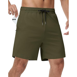 Shorts en molleton pour hommes, coton doux, coupe décontractée, taille élastique, décontracté, quotidien, été, confort - Product Image 1
