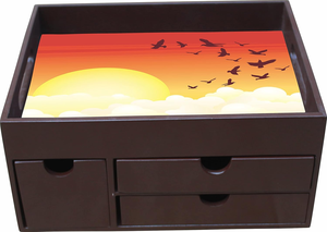 กล่องลิ้นชักพิมพ์ลายเคลือบสีสดใสพร้อมฟังก์ชันการจัดเก็บที่หรูหราด้วยฟังก์ชันดึงที่เรียบเนียนโซลูชันการจัดเก็บที่หรูหราโดย tradebyd - Product Image 4