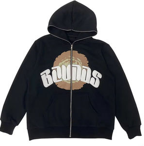 เสื้อฮู้ดผู้ชายทรงปกติ กันน้ำ ผ้าฟลีซถักน้ำหนัก 430 กรัม ดีไซน์สตรีทแวร์สุดหรู สำหรับฤดูหนาว ซับในผ้าฝ้าย 100% ด้านหน้าสีพื้น - Product Image 1