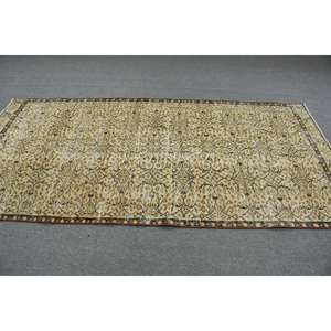 Tapis en laine turque vintage 4.3x8,9 pieds Beige et marron patchwork tissage plat avec support en latex pour décorations de salon 4m de largeur - Product Image 3