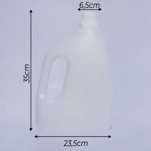 Bidon en plastique de 4 L pour lessive avec bouchon à vis et poignée, design portable et facile à ouvrir - Product Image 2