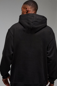 เสื้อฮู้ดแบบสวมหัวเสื้อมีฮู้ดโอเวอร์ไซส์ผ้าฝ้ายขนแกะ500gsm โลโก้แบบกำหนดเองขนาดพิเศษ - Product Image 4