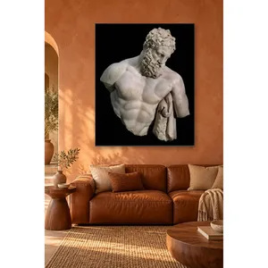 Statue de Fida Héraclès sur toile imprimée sur fond noir - Product Image 1