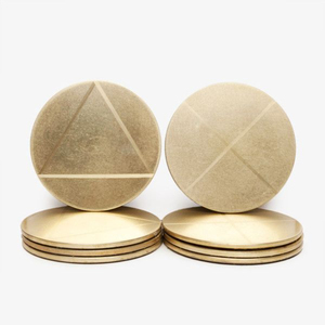Sous-verres en métal de conception haut de gamme, finition dorée, forme ronde, pour la maison et les hôtels, dessous de verre pour servir les boissons sur la table avec support - Product Image 5