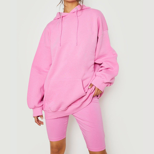 Short à capuche pour femme 2 pièces ensemble court ensembles assortis ensemble de jogger pour femme au prix le moins cher respirant à des prix bon marché OEM - Product Image 5