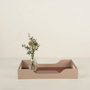 Bandeja Minimalista de Laca, Bandeja Decorativa para Servir, Acabado Liso, Elegante Bandeja de Exhibición para Mesa de Comedor, Mesa de Centro y Decoración del Hogar - Product Image 1