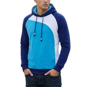 Sudadera con Capucha de Moda Urbana para Hombre, Diseño Nuevo 2026, Manga Raglán, Dos Tonos, Estilo Patchwork, Informal, Holgada - Product Image 1