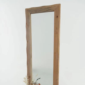 Miroir de sol décoratif pleine longueur en bois MDF et fer moderne Miroir sur pied fait à la main - Product Image 1