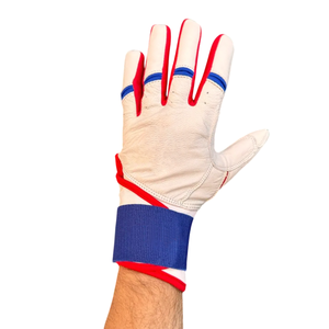 Nuevo diseño de piel de vaca Cabretta cuero puño largo guantes de bateo de béisbol hechos a medida Softball guantes deportivos de bateo - Product Image 6