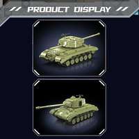 Mould King 20034/20035 Askeri Pershing Tankı Yapım Blokları Oyuncakları, APP Uzaktan Kumandalı Savaş Tankı Tuğlaları Çocuklar İçin
