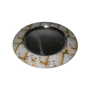 Hôtel de luxe serveur de nourriture Antique plat de service esclave assiettes à dîner bordure ronde maison ustensiles de cuisine chargeur assiette Offre Spéciale - Product Image 3