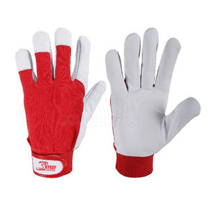 Guantes de trabajo de montaje de calidad superior a prueba de agua al mejor precio protección de seguridad tamaño XL hecho de cuero con forro de algodón de nailon - Product Image 1