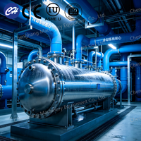 Intercambiadores de Calor de Carcasa y Tubos de Alta Eficiencia, Equipos de Refrigeración Industrial, Servicios OEM/ODM, Certificación ASME CE en Acero Inoxidable SS304