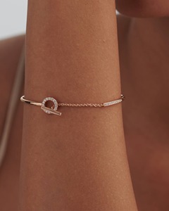 Flexible Open Cuff <b>Bangle</b> Diamond Bracelet 0.27 Ct Natural Diamond G-H Color VS-SI Clarity 14K <b>Solid</b> <b>Gold</b> Handmade Jewelry - Product Image 1