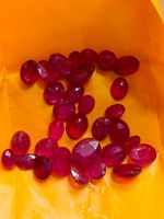 Pierre précieuse en forme de mélange à facettes de rubis rempli de verre naturel pour la fabrication de bijoux