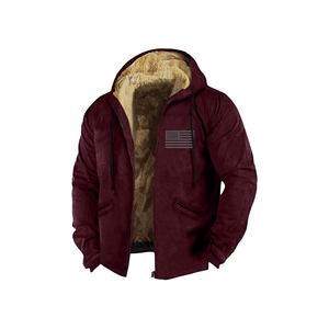 Mens Vintage Winter Bomber <b>Jacket</b> Canvas 100% Cotton Breathable Windproof Detachable Hood <b>Fleece</b> <b>Lining</b> Stand Collar Zipper - Product Image 4